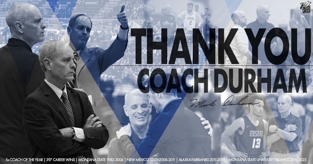Thank you, Coach Durham!

Our head coach, Mick Durham, announces the end of his prolific coaching career. 

Thank you, coach, for all of your hard work and dedication to bring success back to our men’s basketball program. 

STORY: msubsports.com/news/2023/3/29…

#MSUBMBB