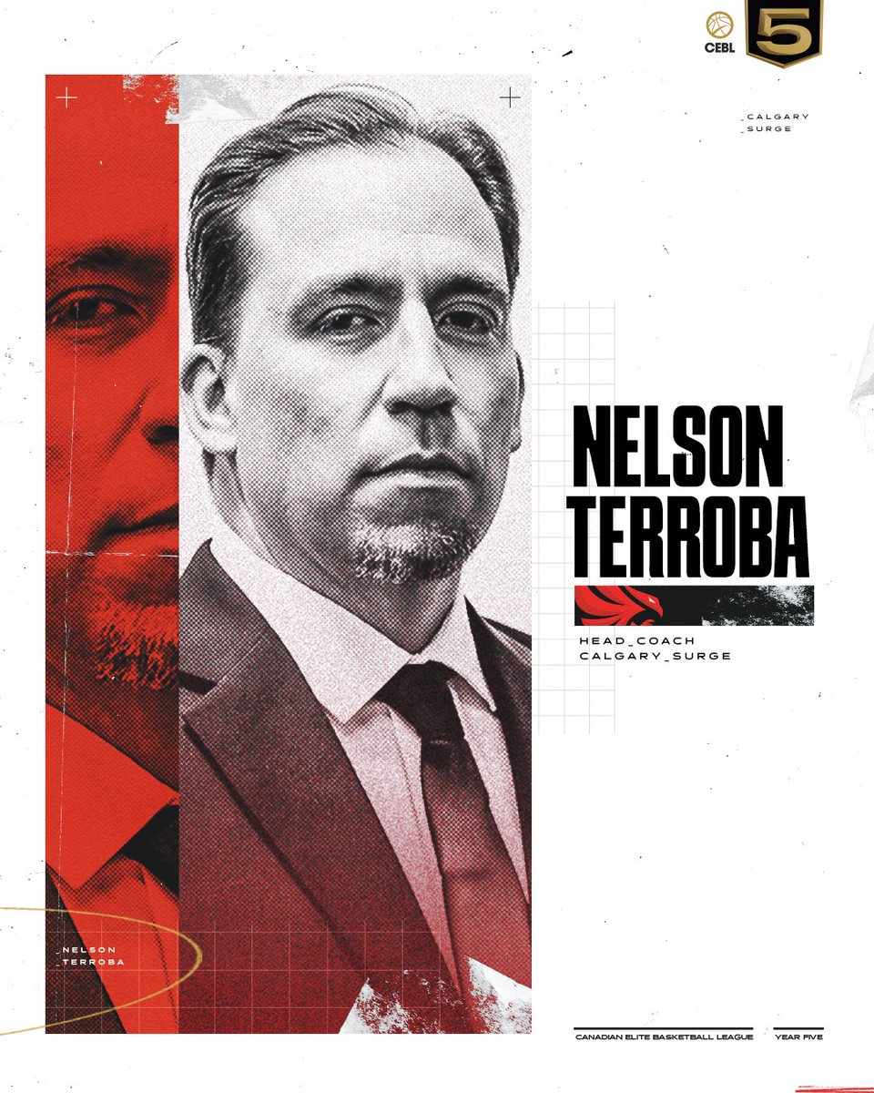 BREAKING: <a href="/CalgarySurge/">Calgary Surge</a> hire Nelson Terroba as the team’s first Head Coach.

Terroba is currently the Associate Head Coach for the <a href="/TexasLegends/">Texas Legends</a> of the <a href="/nbagleague/">NBA G League</a> and also has CEBL experience, as he served as Lead Assistant Coach for the Saskatchewan Rattlers in 2020.

#LetsBall