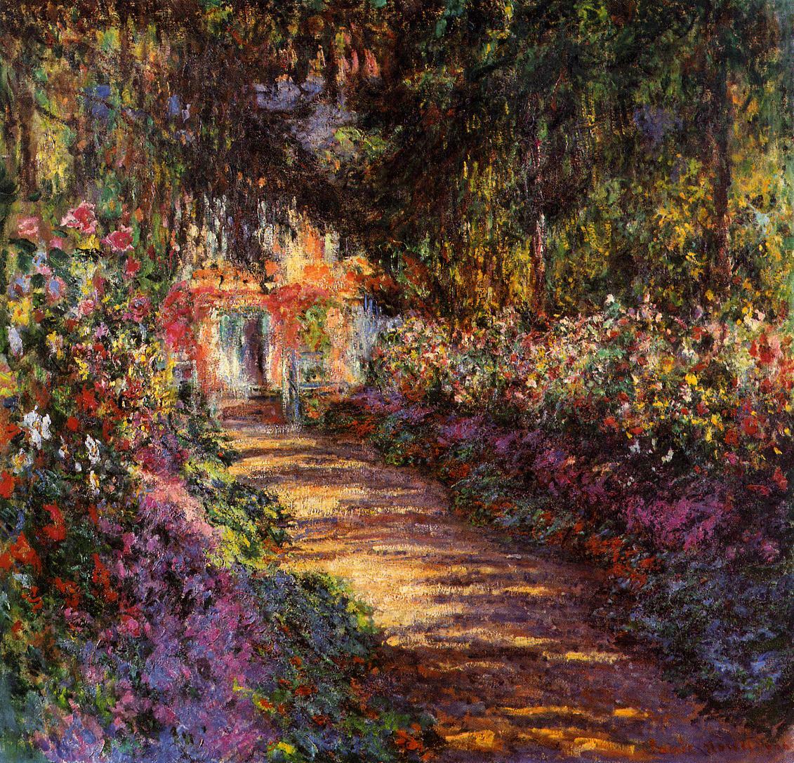 Pathway in Monet's Garden at Giverny, 1902 #claudemonet #monet wikiart.org/en/claude-mone…
