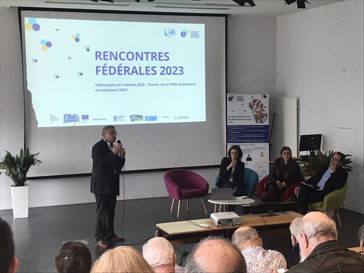 Après <a href="/nimes/">Ville de Nîmes</a> en octobre 2022 les 38 Maisons de l‘Europe en France <a href="/F_F_M_E/">Fédération Française des Maisons de l'Europe</a>  se donnent rdv à <a href="/nantesfr/">Ville de Nantes</a> pour les #RencontresFederales. Ouverture par Frédéric Bourquin avec <a href="/isabelleCoustet/">Isabelle Coustet</a> <a href="/Europarl_FR/">Parlement européen en France</a> pour préparer #ElectionsEuropeennes