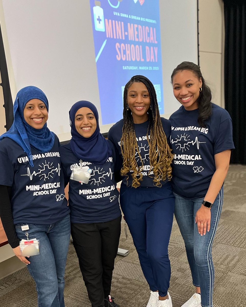 Last Saturday, @uvasom_snma & Inova's Dream B!G Initiative hosted our first ever Mini-Medical School Day for local URM and financially disadvantaged high schoolers. After months of planning, this student-led program was a huge success! Loved meeting these future docs! 🤩