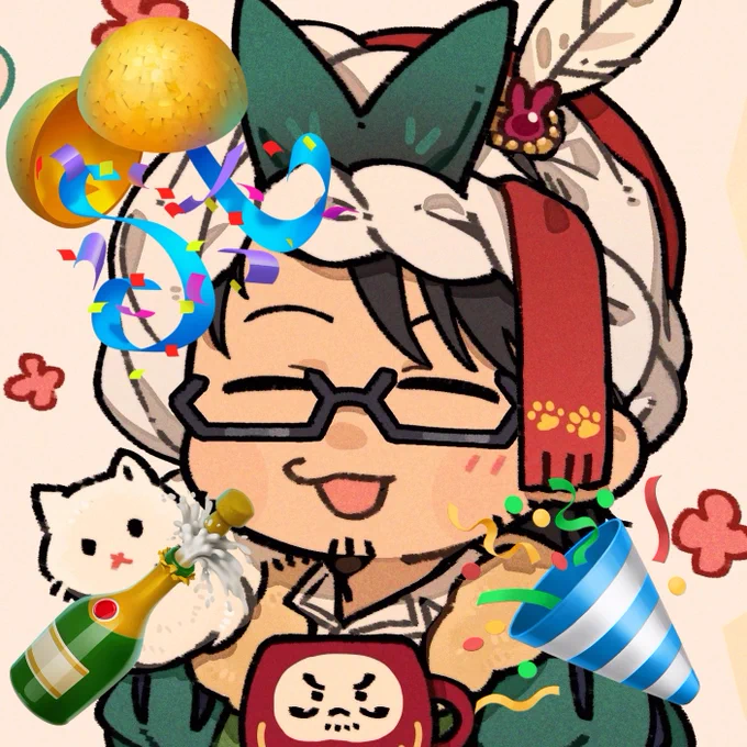 メフきゅんお誕生日おめでとうございます祝い絵は間に合わなかったので前に描いたミニキャラをズームで再掲しました 