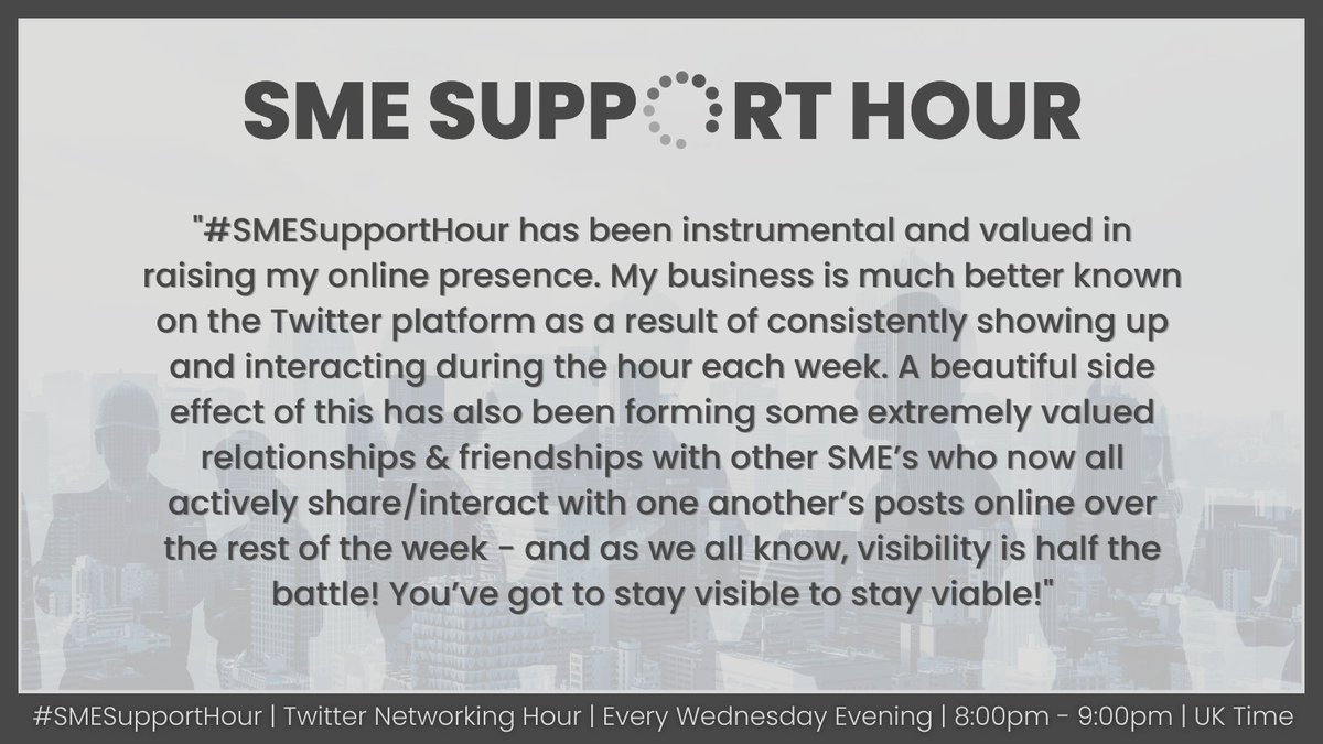 SMESupportHour's tweet photo. πππππ
"My business is much better known on the Twitter platform as a result of consistently showing up and interacting during the hour each week..."
Join in tonight from 8pm! π£
#TwitterNetworking #TwitterHours #TwitterForBusiness https://t.co/gtonTjCW5X