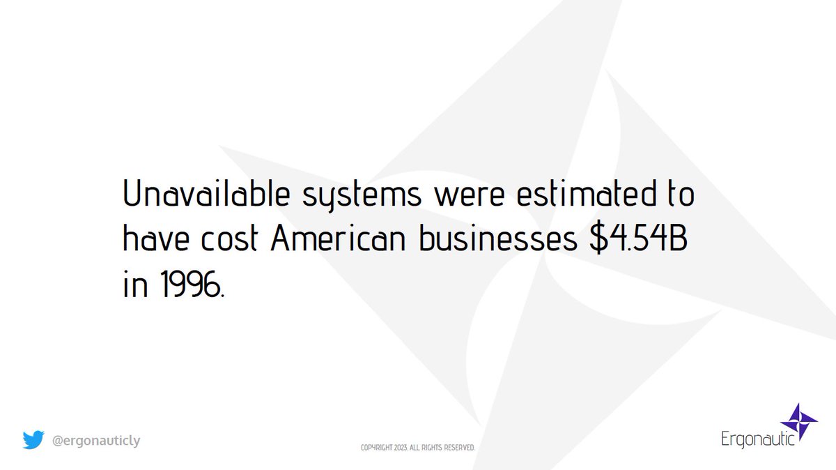 acmeducation's tweet image. Cost of systems downtime in the mid-90s

-Sasha Rosenbaum,#FutureofDevOps