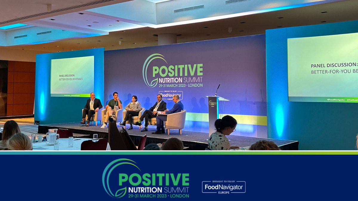 FoodNavigator's tweet photo. @FoodNavigator is now looking at Better-for-you beverages at the #PositiveNutritionSummit 2023 in London. @OPWMorrison, Section Editor @QuillotRomain #Humble+ @IRIworldwide #FIX8 #Kombucha #Bolle https://t.co/lzPIOhMMG1