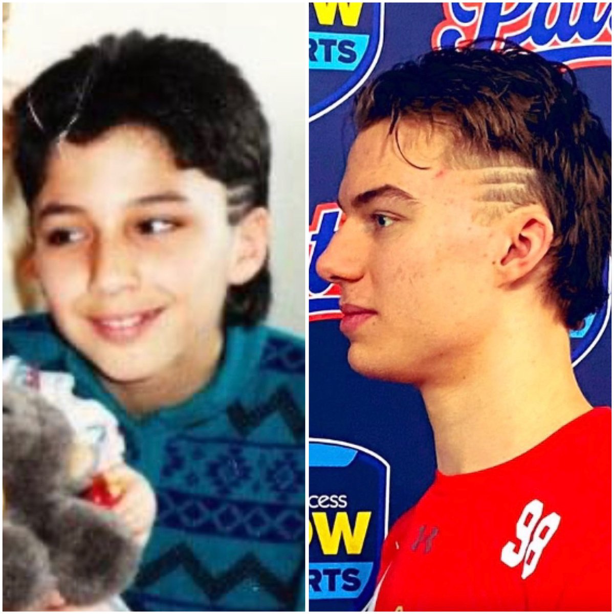 Connor Bedard CLAIMS the inspiration for this hair was Patrick Kane, but I beg to differ…
