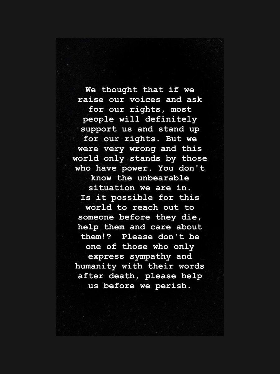 Farahnaz231's tweet photo. Don’t leave us alone and show your support to us pls. @RitaAnwari @marziababakarkh @QaysSediqi @BBCWorld @BBCNewsnight @BBCYaldaHakim @lynnebaird8 @MohammadNabi007 @JustinTrudeau @JoeBiden @POTUS @UN_HRC @NadiaMuradBasee @GretaThunberg https://t.co/0u7fuWzxwn