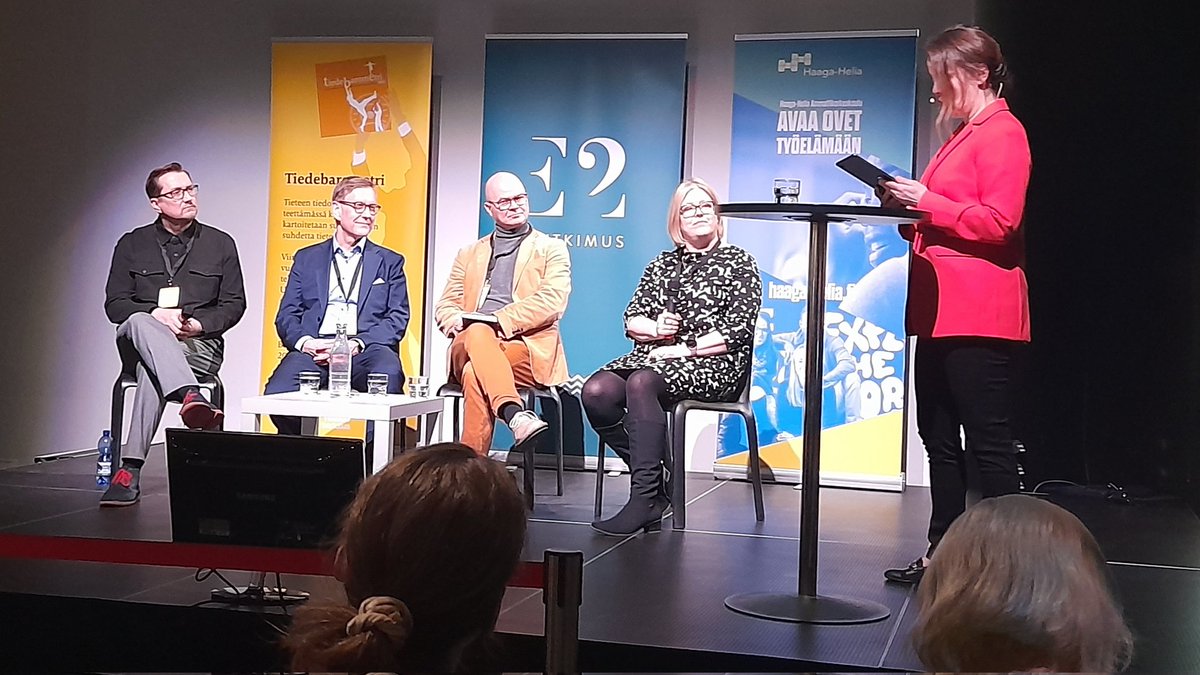 Inclusion of international academics in public debate and decision making. Very interesting panel with perspectives from <a href="/nokia/">Nokia</a> <a href="/Heurekafi/">Heureka</a> <a href="/okmfi/">Opetus- ja kulttuuriministeriö</a> and <a href="/ylenews/">ylenews</a>