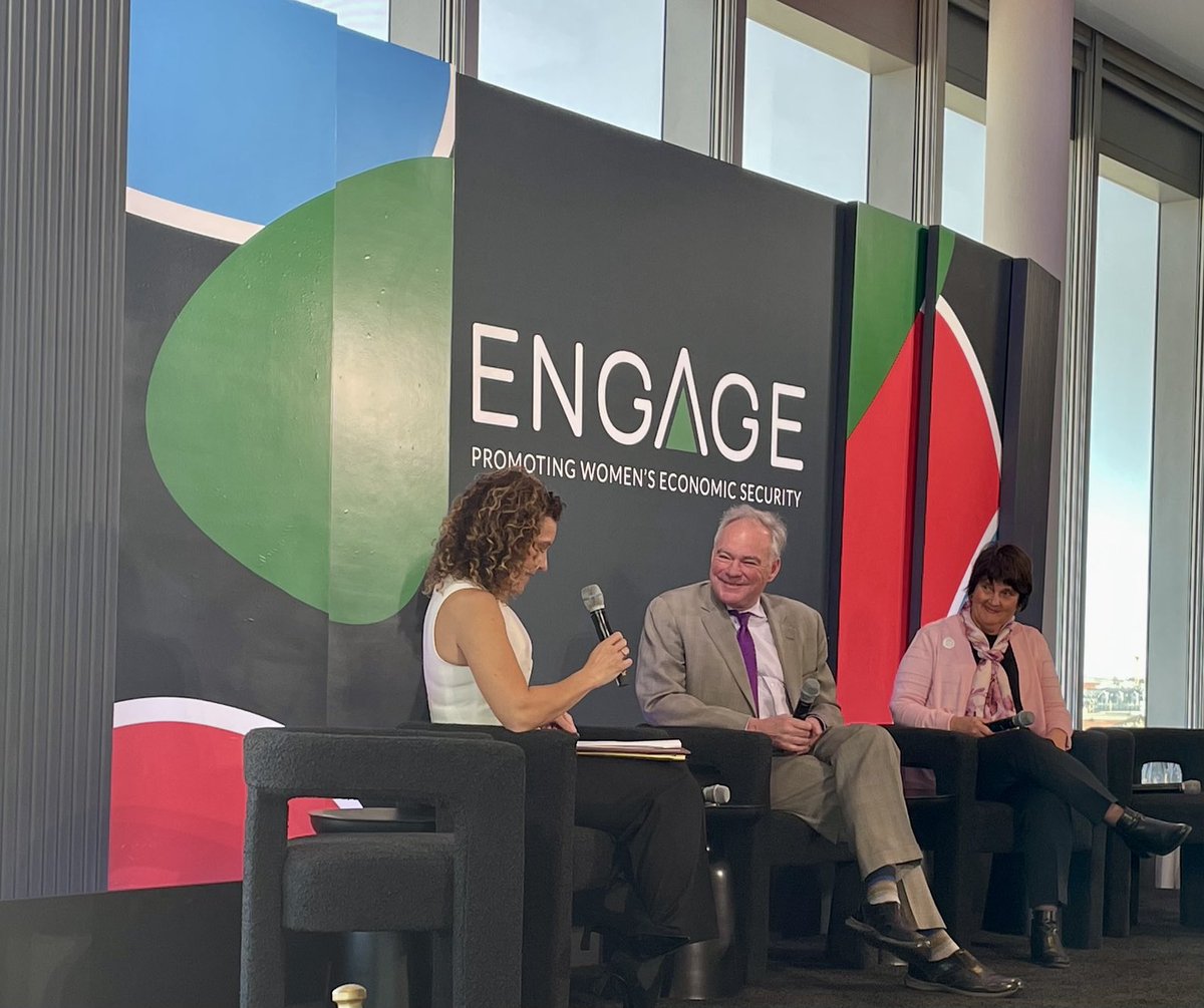 Thrilled to hear ⁦<a href="/AnneHolton/">Anne Holton</a>⁩ and her husband ⁦⁦<a href="/timkaine/">Tim Kaine</a>⁩ speak on childhood education at ⁦<a href="/engageforwomen/">ENGAGE</a>⁩ 2023 Summit. One of many exceptional panels following the thread of a woman’s economic life ⁦#engageforwomen