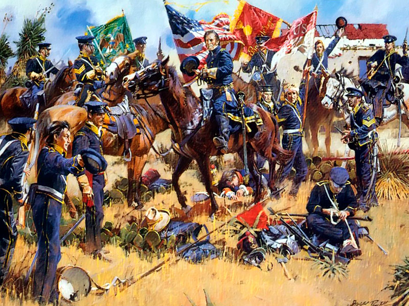 1stCavalryDiv's tweet image. #ThrowbackThursday, @3dUSCAV distinguished itself throughout the Mexican War from its first battle at Vera Cruz to the storming of Chapultepec Fortress in Mexico City #BraveRifles.

#LiveTheLegend | #FirstTeam | #CavLegacy | @iii_corps  | @USArmy