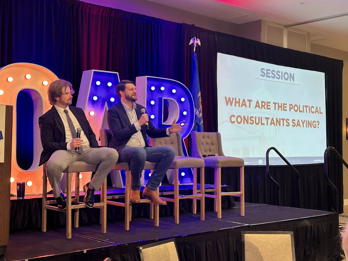 ehandy's tweet photo. Thank you @okrealtors for letting me speak on your political panel… good to see my friend @reesejgorman who killed it! https://t.co/hQ5xZjXSri
