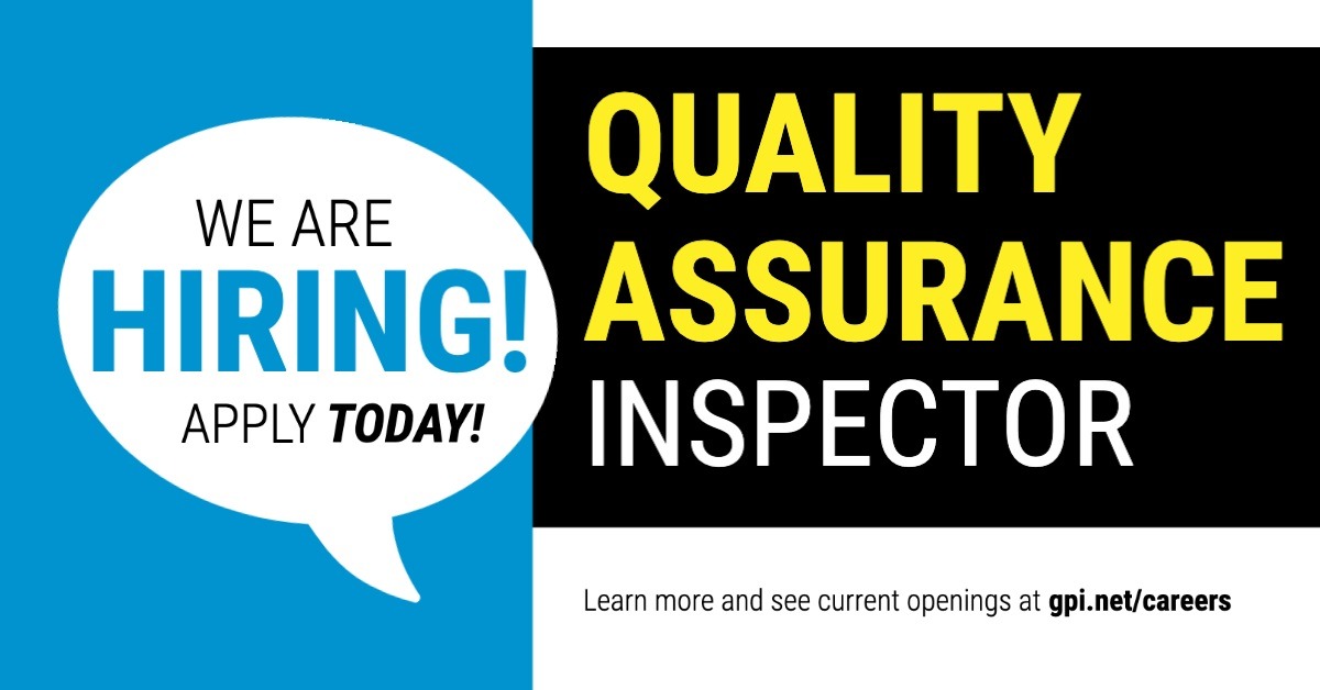 📢 We are hiring! Apply today!

The QA Inspector is a self-motivated associate playing an integral part of a success-driven team. 

For full description and to apply:bit.ly/2znESQ8

#hiring #gpi #gpiglobal