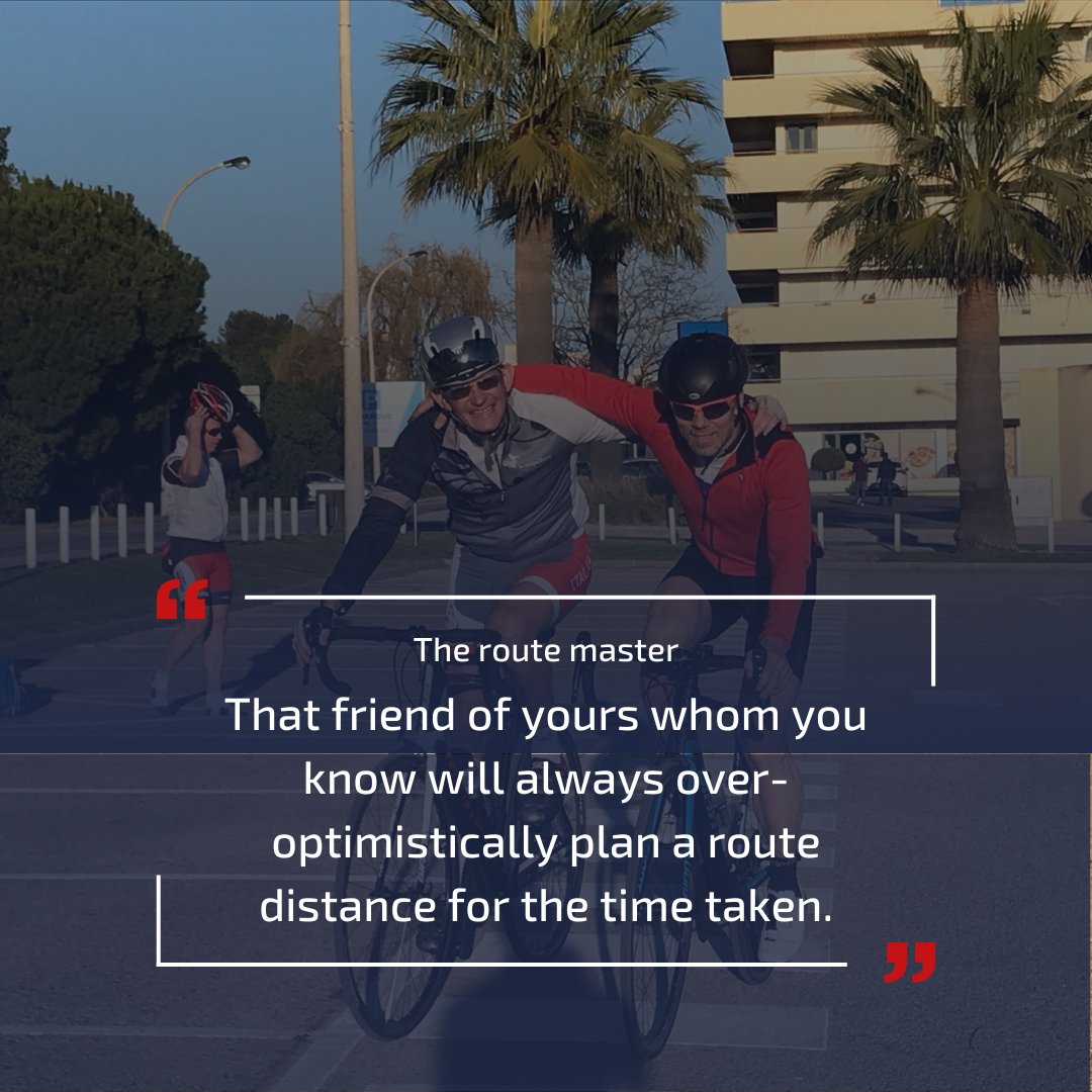 The route-master

"That friend of yours whom you know will always over-optimistically plan a route distance for the time taken"

Who is your friend? Comment below 🤣

Why not join our TTH Virtual Squad?
🔗 bit.ly/3GVRAlG 
#wednesdaythought #Wednesdayvibe