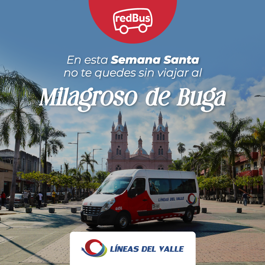 redBus_co's tweet photo. 🚨 Aprovecha las #redPromos en redBus 🚨
En esta Semana Santa no te quedes sin viajar a la Basílica del Señor de los Milagros de Buga!
📌 Evita las filas y compra tus pasajes de bus desde casa con redBus https://t.co/LrU7dZLnsa
#MilagrosoDeBuga #SemanaSanta #ValleDelCauca https://t.co/AryuVs20ui