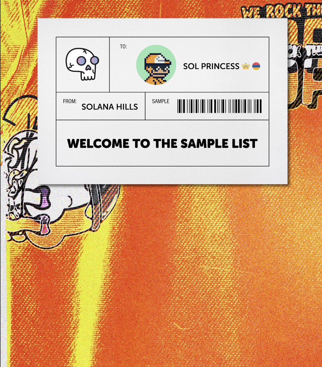 9/xx <a href="/SolanaPrincess/">👑 SOL PRINCESS 🛡️</a> welcome to the Solana Hills Sample List.