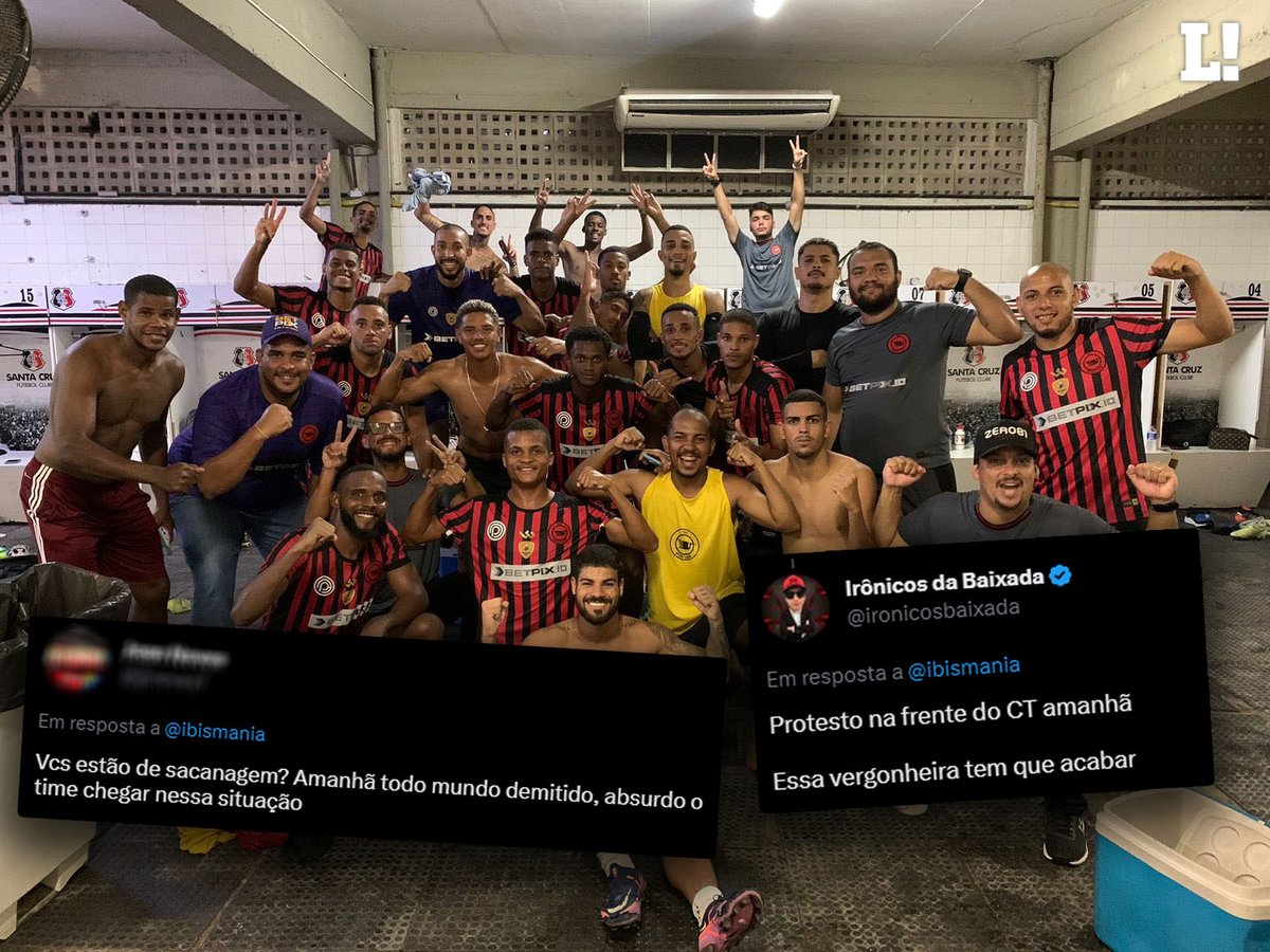 lancenet's tweet photo. CRISE??? 😳🤯
A torcida do Íbis não está NADA SATISFEITA com o "desempenho ruim" da equipe, após vencer o Santa Cruz por 3 a 1, dentro do Arruda. Os rubro-negros planejam fazer um protesto na porta do clube 😂😂😂
📸 @ibismania
#ibis #santacruz #derrota #piortimedomundo https://t.co/NAgZYtXrnq