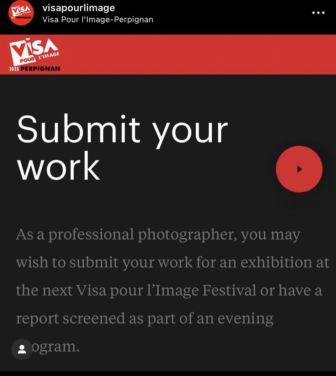 This opportunity isn’t just for photographers, it’s one of the biggest photo exhibitions. Apply!

visapourlimage.com/en/festival/so…

@TheMayorOtu @tobilobakanmi @Visapourlimage