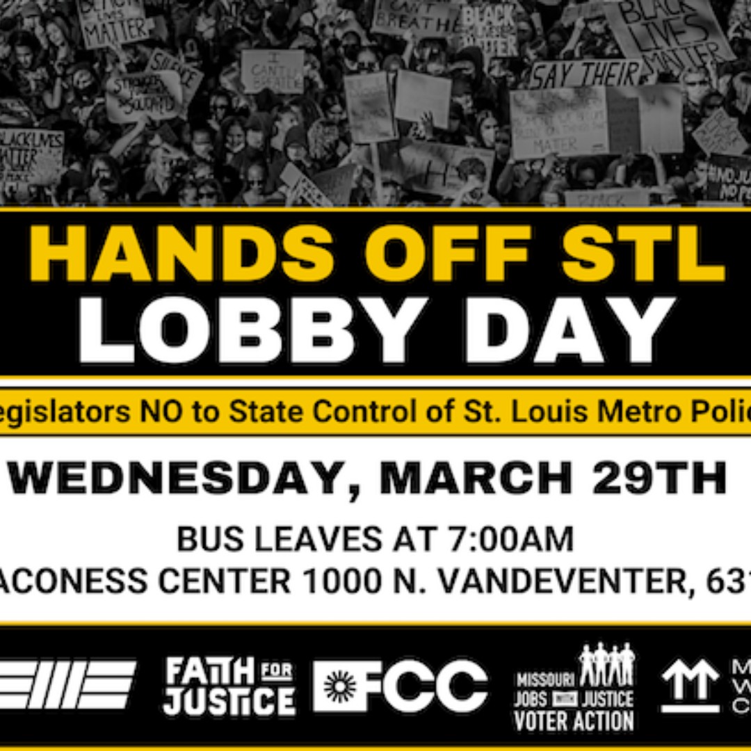 deaconessfound's tweet photo. Early risers met @ the Deaconess Center for Child Well-Being this morning. They went to Jefferson City for Hands Off STL Lobby Day to tell Missouri legislators to oppose state control of St. Louis Metro Police Department.
#handsofstl #missouri #lobbyday #slpd #jeffersoncity https://t.co/HwD0aBNoNA