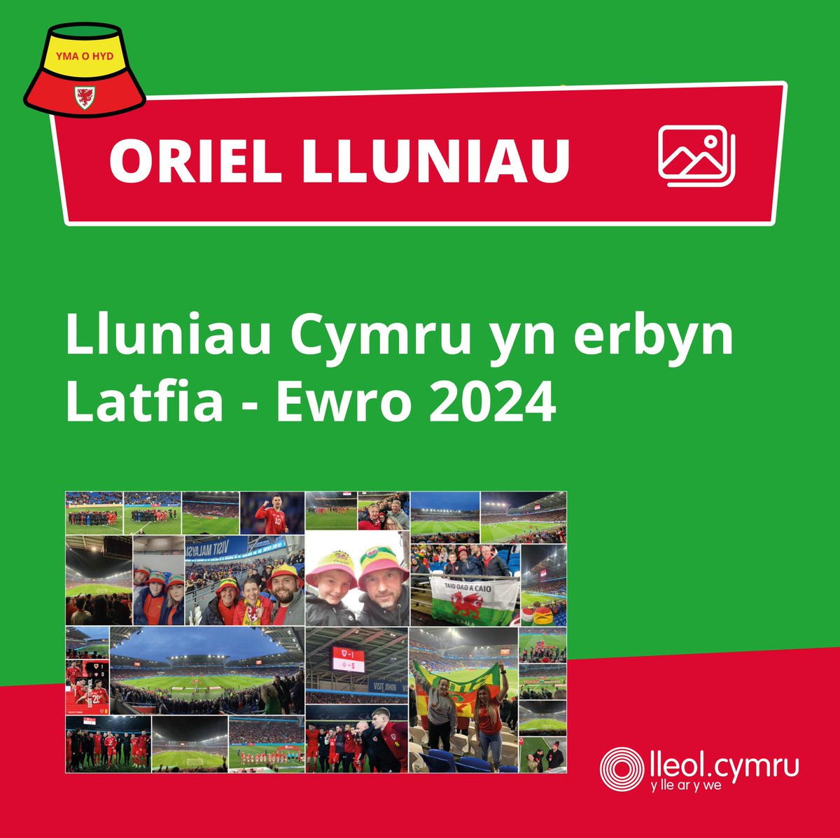 lleoldotcymru's tweet photo. **ORIEL LLUNIAU NEWYDD**
**NEW PHOTO GALLERY**
>> Lluniau Cymru yn erbyn Latfia - Ewro 2024
Oriel yma >> https://t.co/QIgVO7s3ju
Oeddech chi yno?! Cofiwch ein tagio ni neu ddefnyddio #OrielLluniau
#Cymru #CYMLAT #YWalGoch #Ewro2024 #Wales https://t.co/fo8UXvzjy4