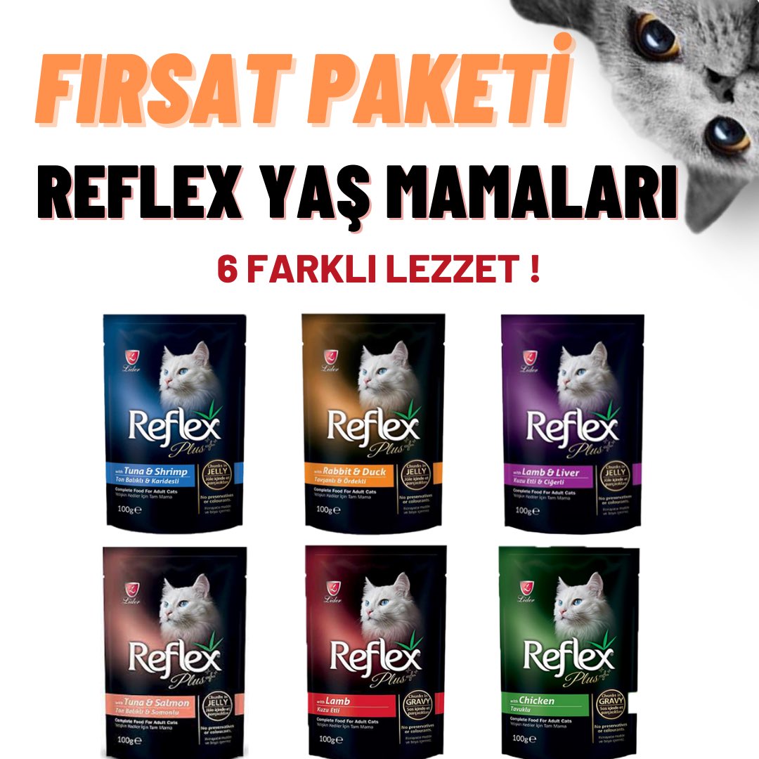 Her Gün Balık Yeseniz Sıkılır Mıydınız ?🤔🤨

Cevabınız büyük ihtimalle EVET !!! 👀

O zaman kedi dostumuza da farklı lezzetleri sunabileceğiniz bu leziz Reflex yaş ödül mamalarını hediye etmeye ne dersiniz? 🎁😻

#kedi #kediseverler #kediyaşmama #kediödülmaması #kedimaması