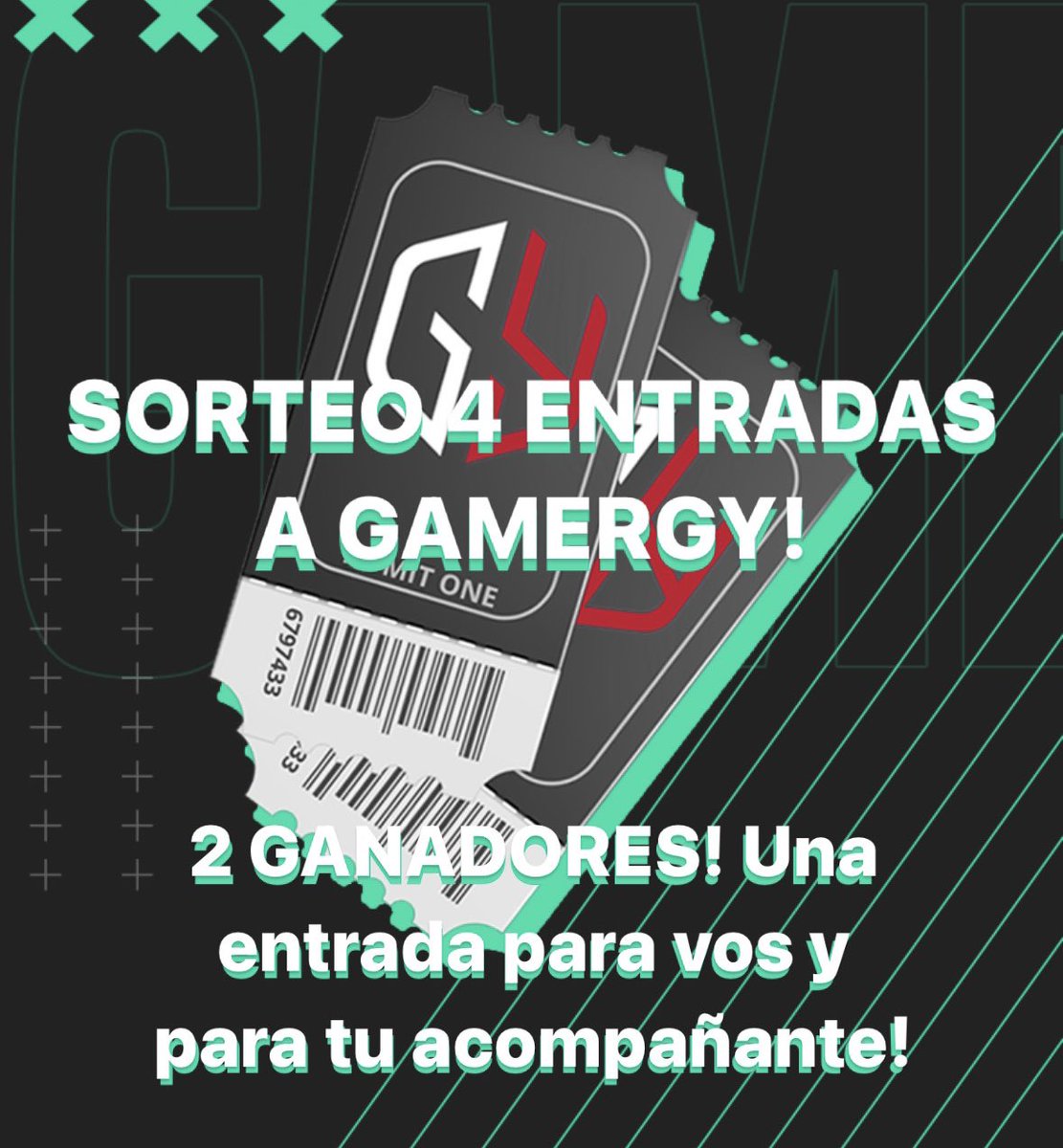 SORTEO 4 ENTRADAS A GAMERGY!

Hay 2 ganadores! Cada uno se lleva su entrada, más 1 para un acompañante! 

Para participar tenés que: 

🤍Seguir a <a href="/xaste_8/">Xaste</a> 
💚 Seguir a  @GAMERGY_Arg
 
🤍 Dar RT 
💚Comentar a quien llevarías! 

Buena suerte! 🍀

#VivíFlowGAMERGY 
Finaliza 05/Abril