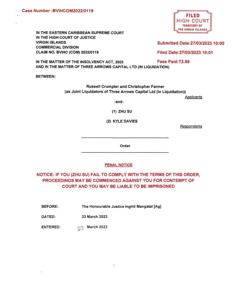 3ACLiquidation on Twitter "On behalf of the Joint Liquidators of Three Arrows Capital Ltd (in