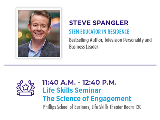 HighPointU's tweet photo. Panthers, you've probably seen @SteveSpangler's educational science experiments on TV or on social media. 🧪  Tomorrow, join his Life Skills Seminar on the Science of Engagement! #HPU365 #AccesstoInnovators https://t.co/AbTXKiXcaf