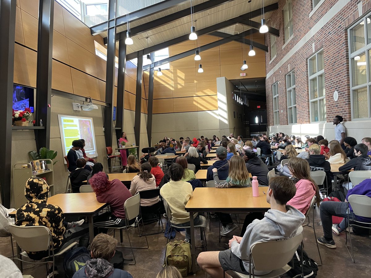 cityhighlib's tweet image. Tiffany Jackson dazzled us all at City High! Thanks to @hillsbank,  @ICCSDFoundation, @IowaCitySchools, City Staff and students--and Tiffany Jackson for a fantastic, inspiring day!