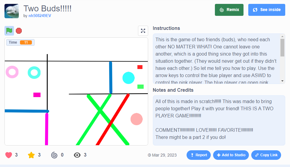 BerriosVRE's tweet photo. Check out this Q3 Interaction art @scratch submission by @EastviewMS media artists Nickie!  https://t.co/NnFwDGboGL

Nickie writes, "Art can make people feel connected with others. Even though they may not know each other, art can bring them together. (1/2) #wpProud https://t.co/ebssooybRs