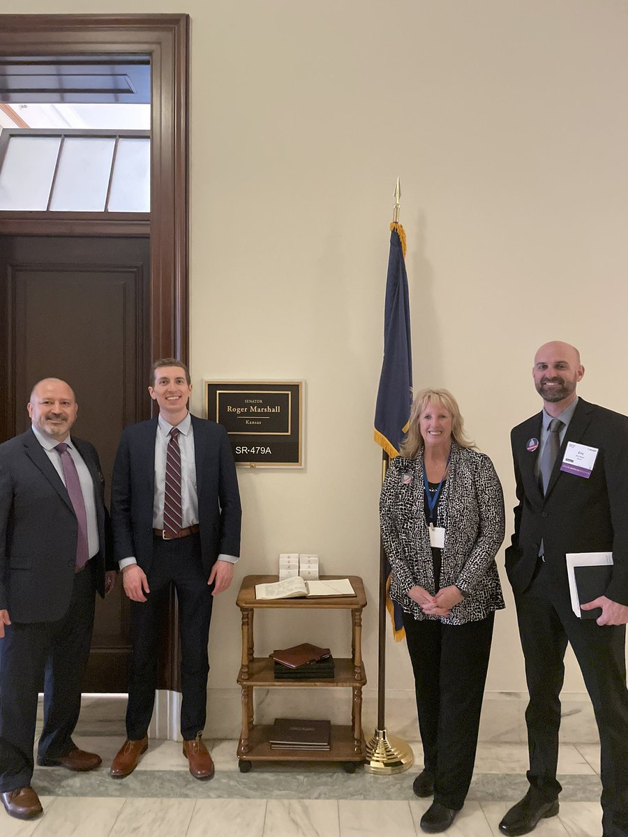 Thank you to the staff of  @RogerMarshallMD for meeting with @NASSP @NAESP @KSPrincipals school leaders today, as we address the #Educator Pipeline crisis through incentives that recruit and retain highly effective educators. @SaccoEric @KSPrincipals #PrincipalsAdvocate
