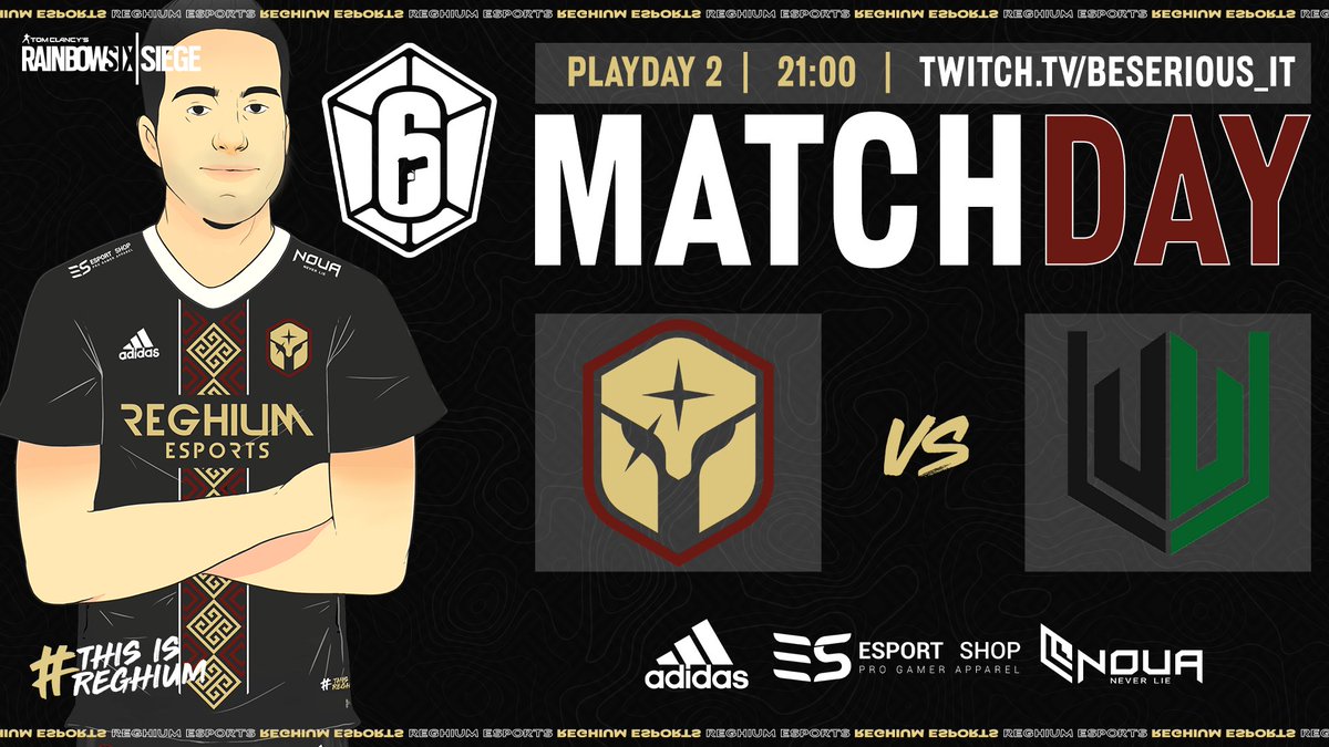 ⚔| RainbowSixSiege

Playday 2 - <a href="/BeSeriousR6/">BeSerious</a> contro gli <a href="/UwUnderworld/">UnderWorld Esports</a> dalle ore 21:00 in live su twitch.tv/beserious_it

<a href="/rainbow6it/">Rainbow Six IT</a> <a href="/ubisoftitalia/">Ubisoft Italia</a>

#ThisIsReghium⚔️

#esports #gaming #twitch #streaming #fps #team #player #r6 #rainbow6 #R6BeSerious