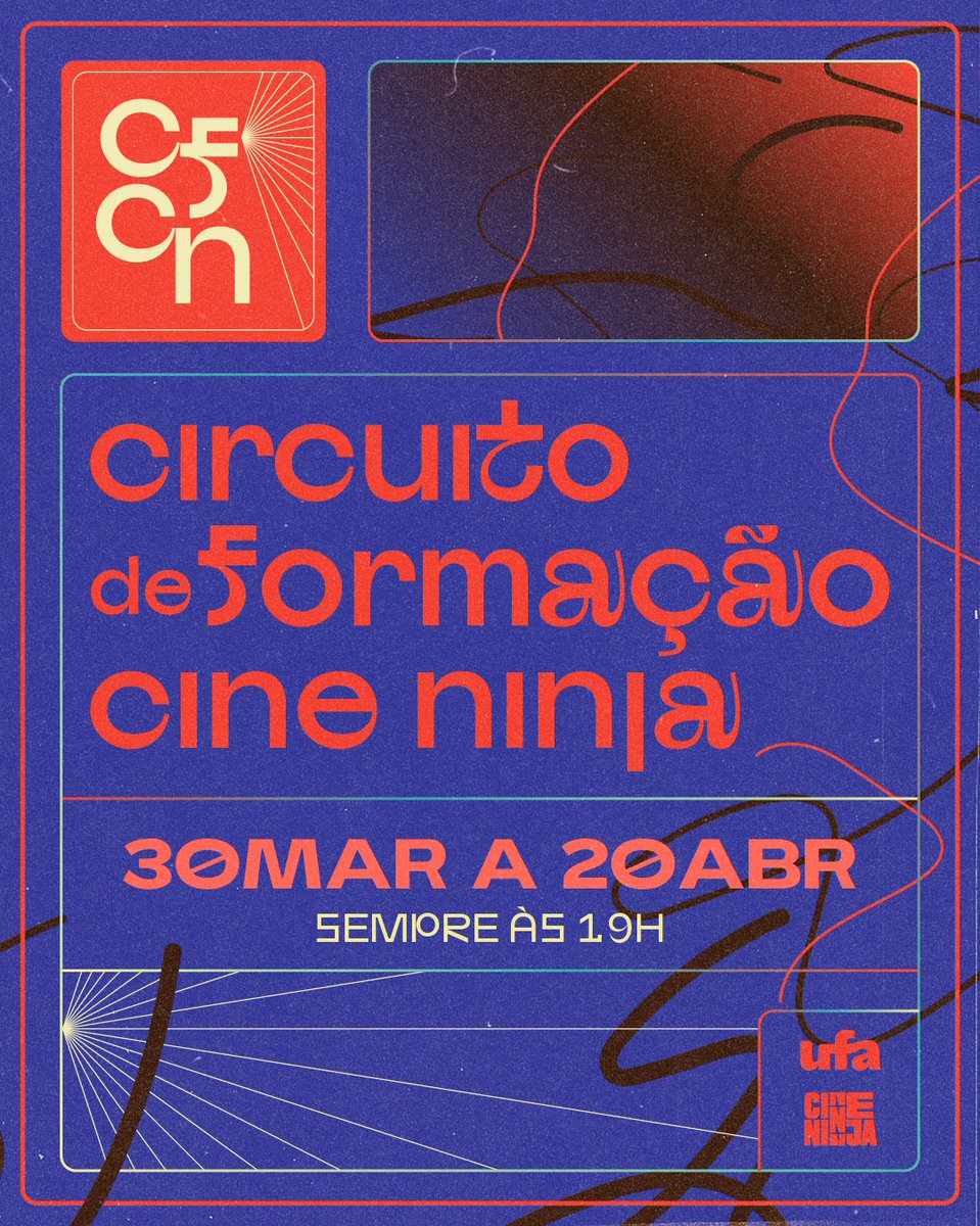 NinjaCine's tweet photo. Se inscreva no Circuito de formação Cine NINJA!
https://t.co/U81M9GqskS https://t.co/6JoxKEJ4Oy