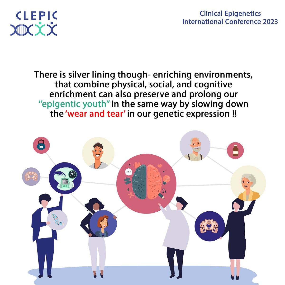#epigeneticageing, more than just a number !!

A key topic of discussion at #CLEPIC2023 

@Epigenetics @EpiExperts @BRAINCITYWarsaw @NenckiInstitute #neuroepigenetics #healthyliving #ageingbetter #healthyageing