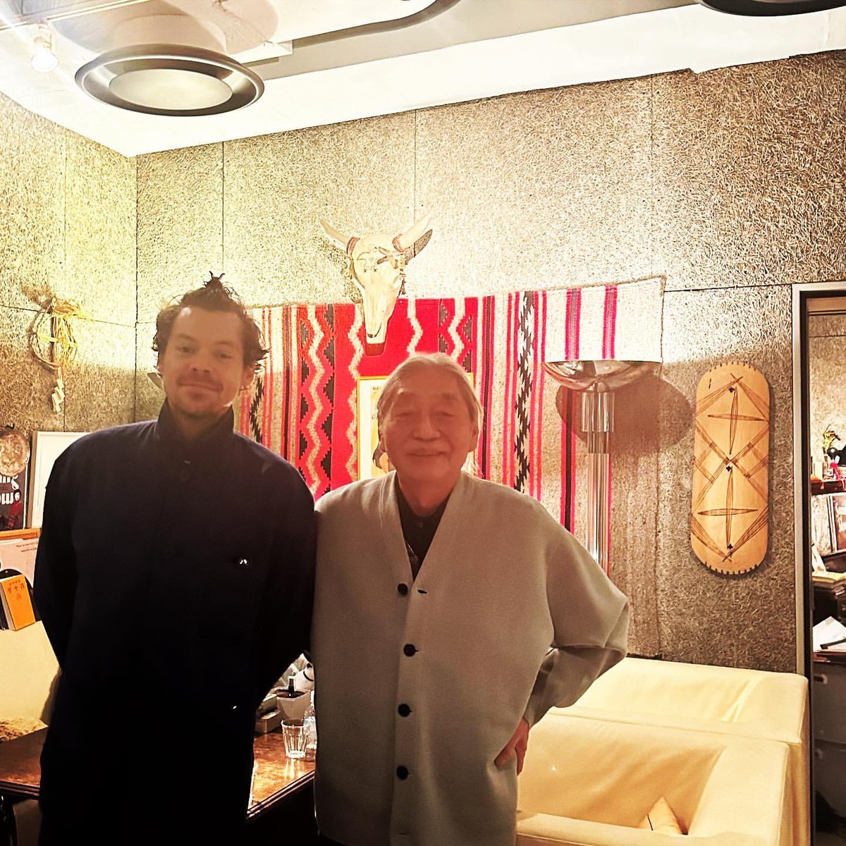 hsdaily's tweet photo. Harry visiting Hosono House with Kid Harpoon and close friend Kunichi Nomura - March 29 (via kunichi_nomura) https://t.co/S1ofE3DLxl