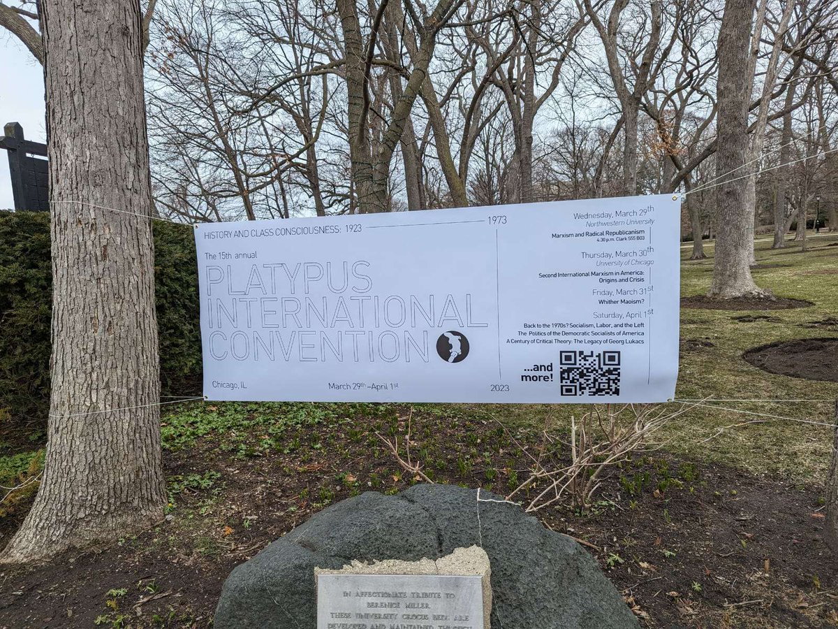 The 15th Annual Platypus International Convention starts TONIGHT! at Northwestern U, and then the next three days at U of Chicago. See you there!