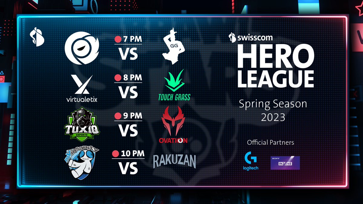 The spring season of the 2023 #BrawlStars #SwisscomHeroLeague starts tonight!
We’re taking on Touch Grass at 8pm CEST!
Make sure to tune in to the stream starting soon!

🇩🇪 twitch.tv/swisscomgaming…
🇫🇷 twitch.tv/swisscomgaming…