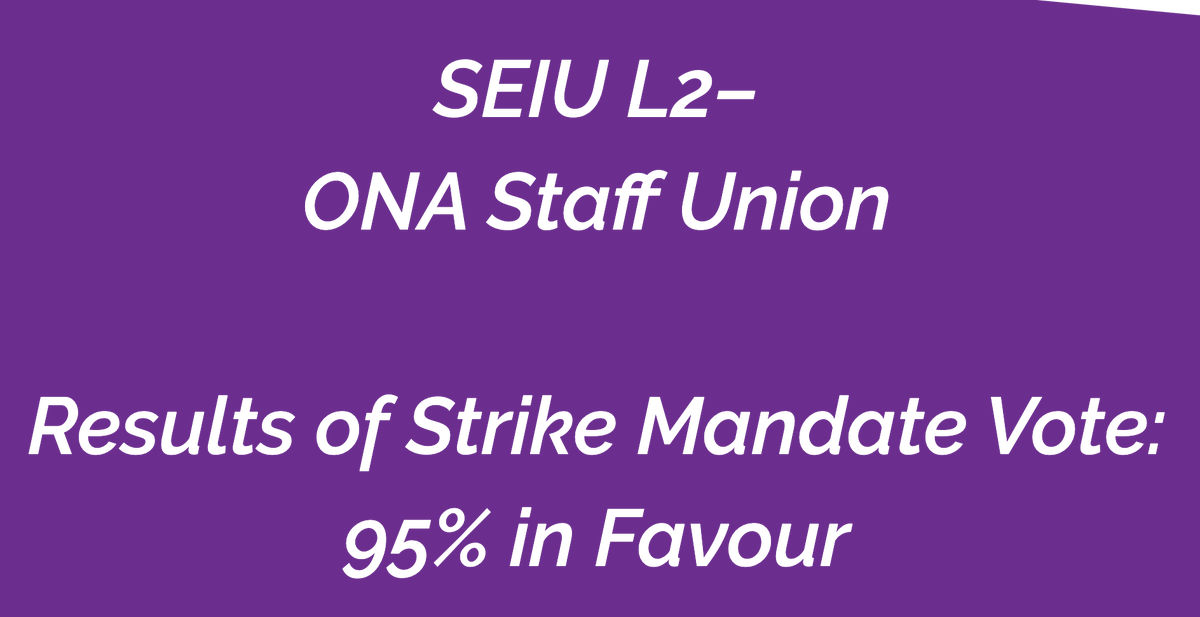 ONA_StaffUnion's tweet photo. ONA staff are in bargaining with the Ontario Nurses' Association. With negotiations stalled, our members voted 95% in favour of a strike mandate. We are united behind our bargaining team, and if @ontarionurses won't reach a fair deal with their staff, we are ready. #canlab #onlab https://t.co/Hc1khijq8f