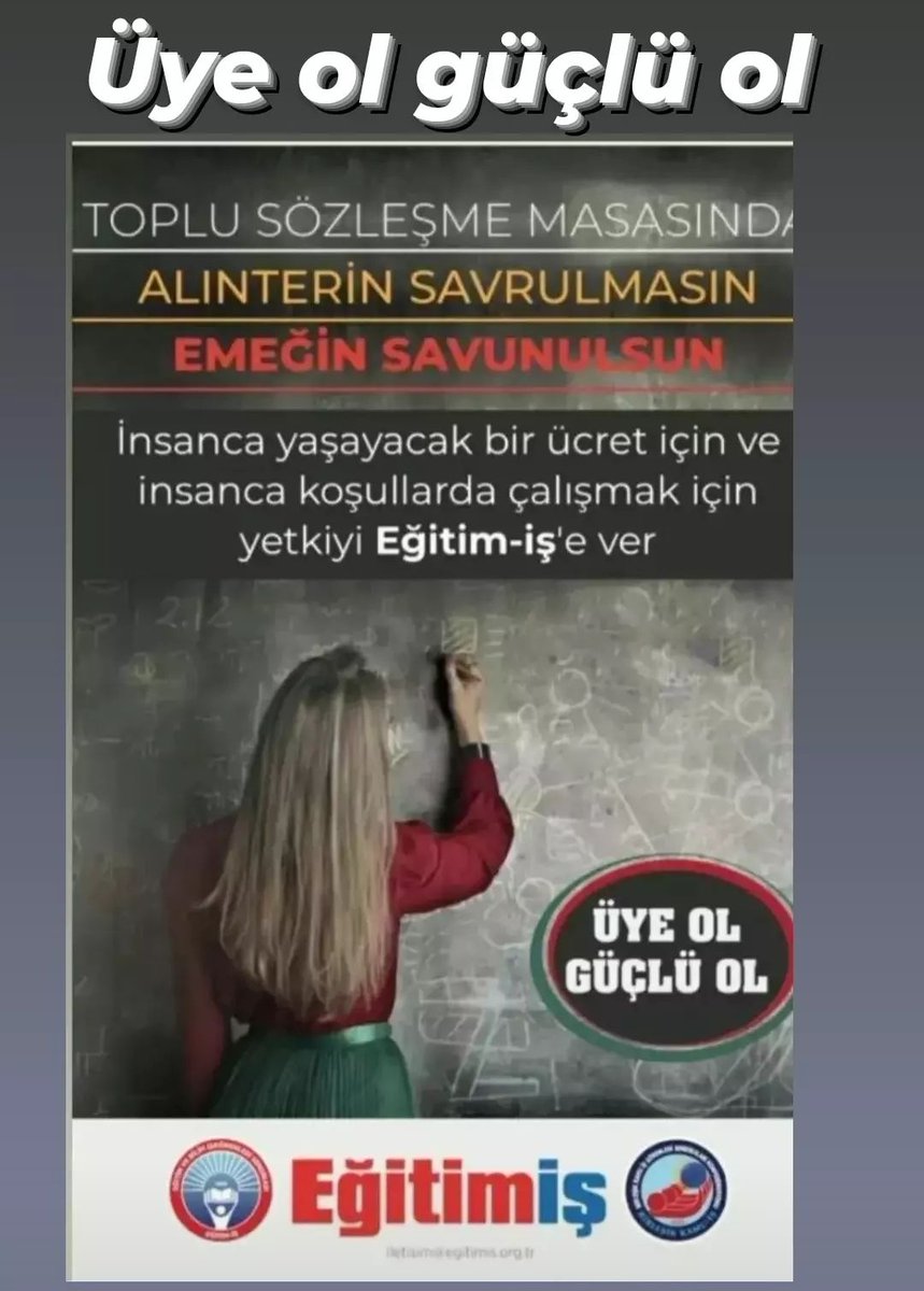 <a href="/egitimis/">Eğitim-İş</a> 
Gücümüzü örgütlülüğümüzden alıyoruz ✌🏼
