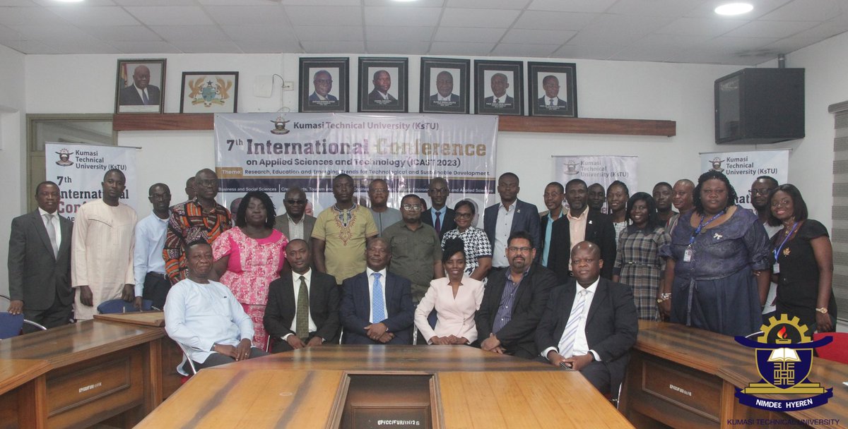 KsTU_GH's tweet photo. [In shots] 📸
Photo recap of the opening ceremony and parrallel sessions of the 7th International Conference on Applied Sciences and Technology which happened yesterday.

Special thanks to Prof. Elsie A.B. Effah Kaufman and Prof. Sudesh Rathilal for being our special guests. https://t.co/sHGqD1dd6J