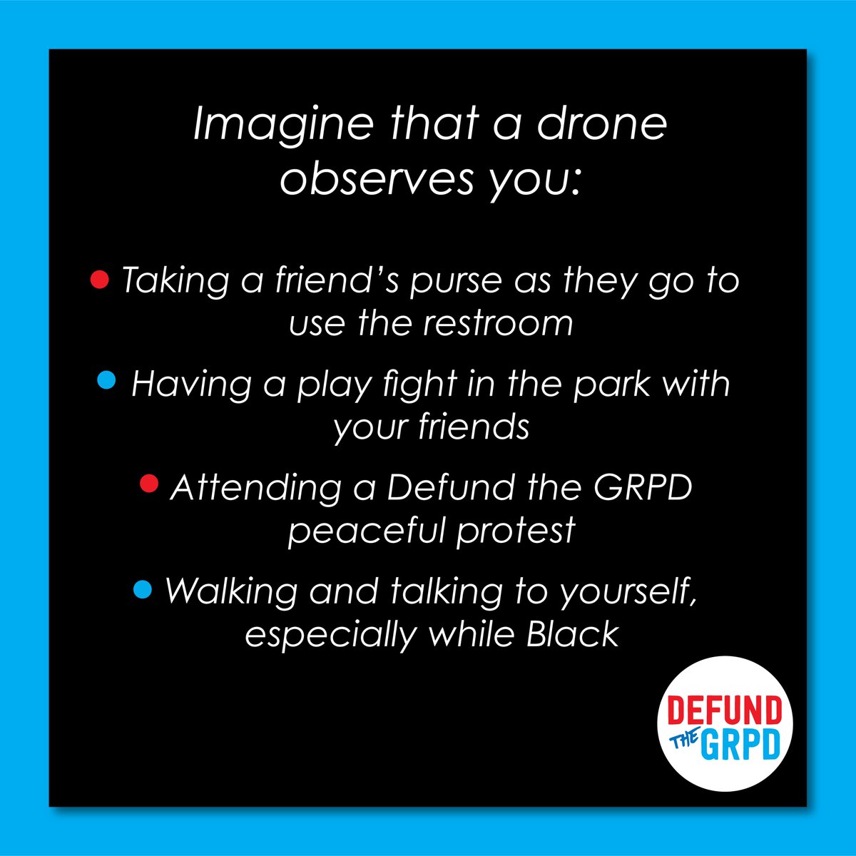 DefundTheGRPD's tweet photo. Call to Action! Write now to tell officials #NoDroneZoneGR. Link is in bio or https://t.co/vJTy7y473i. You can also see more information at our toolkit: https://t.co/5hAtIatqJg
3/4 https://t.co/7vO5xlU1qY