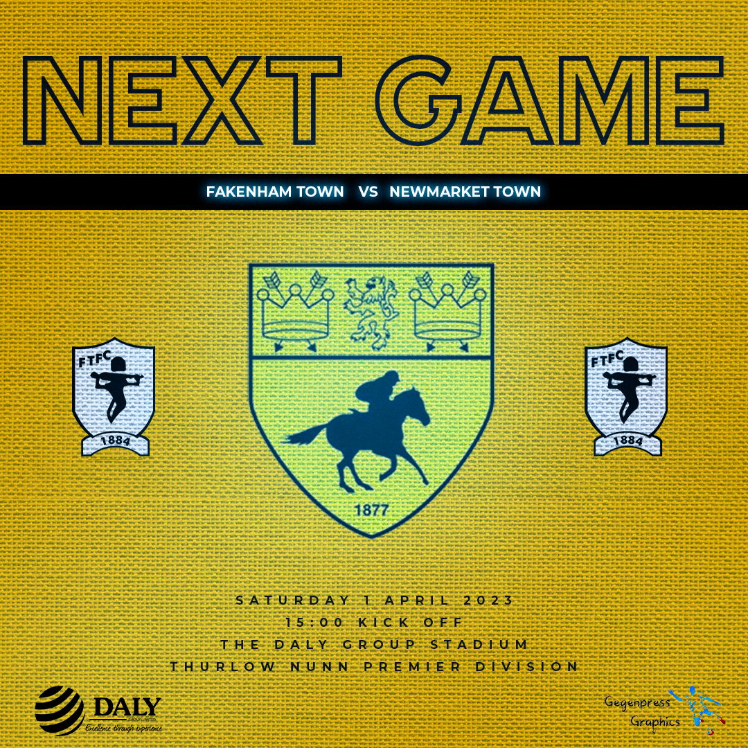 📍𝐃𝐚𝐥𝐲 𝐆𝐫𝐨𝐮𝐩 𝐒𝐭𝐚𝐝𝐢𝐮𝐦 🔜

Thurlow Nunn Premier Division action returns this weekend against Newmarket Town 👻🐎