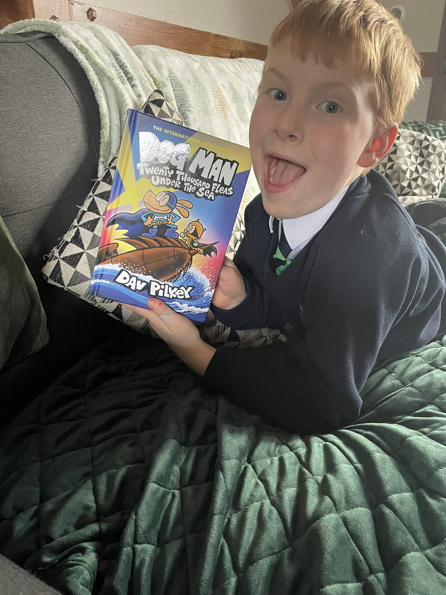 Happy new book day! He adores these books. He’s saved after leaving his reading book at school 😬🤦‍♀️ He has developed such a love of reading through school 🤩 <a href="/PoppyfieldSch/">Poppyfield Primary Academy</a>