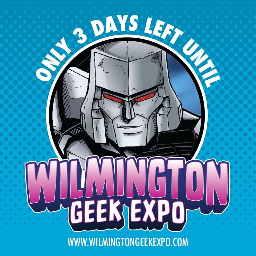 WilmingtonGeek's tweet photo. Hello Wilmington Warriors! 
We are only 3 days away from Wilmington Geek Expo! 
￼
Are you ready to Roll Out to Wilmington Geek Expo this Saturday?
You can still get your passes ahead of the show!

Get your passes NOW at:
 https://t.co/kOQFwq0Lc8 https://t.co/d4WYsd4x19