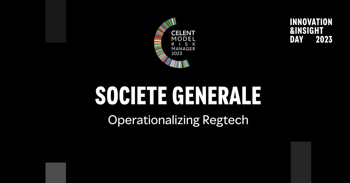 Celent (@celent_research) on Twitter photo We’re thrilled to honor <a href="/SocieteGenerale/">Societe Generale Group</a> with our Model Risk Manager 2023 Award for Operationalizing #Regtech. Their solution is impressive in its scale and use of new, often open-source tech. More detail in our case study report and video: bit.ly/3KeKOfT #IIDAY2023 We’re thrilled to honor <a href="/SocieteGenerale/">Societe Generale Group</a> with our Model Risk Manager 2023 Award for Operationalizing #Regtech. Their solution is impressive in its scale and use of new, often open-source tech. More detail in our case study report and video: bit.ly/3KeKOfT #IIDAY2023