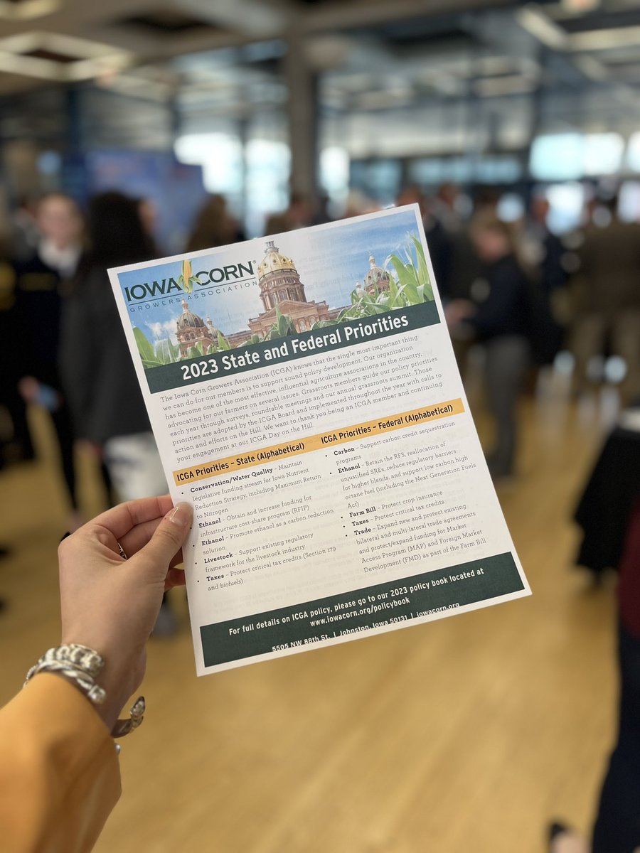 Heading to the Capitol to share policy priorities for <a href="/iowa_corn/">Iowa Corn</a>. Looking forward to conversing with legislators and sharing the importance of checkoff programs in the state. #AgPolicy