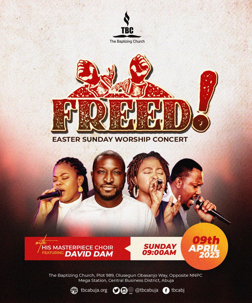tbcabuja's tweet photo. Have you heard?
#AThread
FREED! 2023
The greatest event in the church is the resurrection of Christ from the dead. Everything we are and do as Christians is because Jesus Christ rose from the dead.
#TBCExcel https://t.co/Un4WfIi922