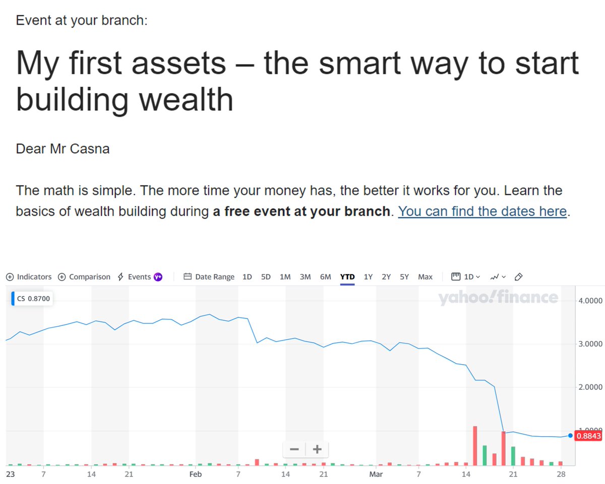 Teoria vs pratica, #CreditSuisse edition