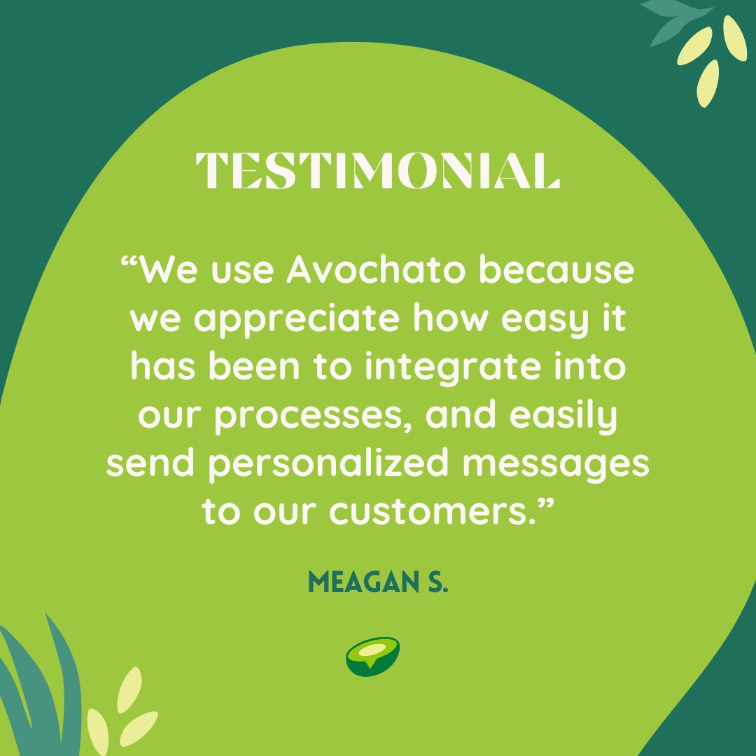 Take a look into how utilizing an API has enabled Meagan to be more personable with her customers!

#avochato #sms #texting #testimonial