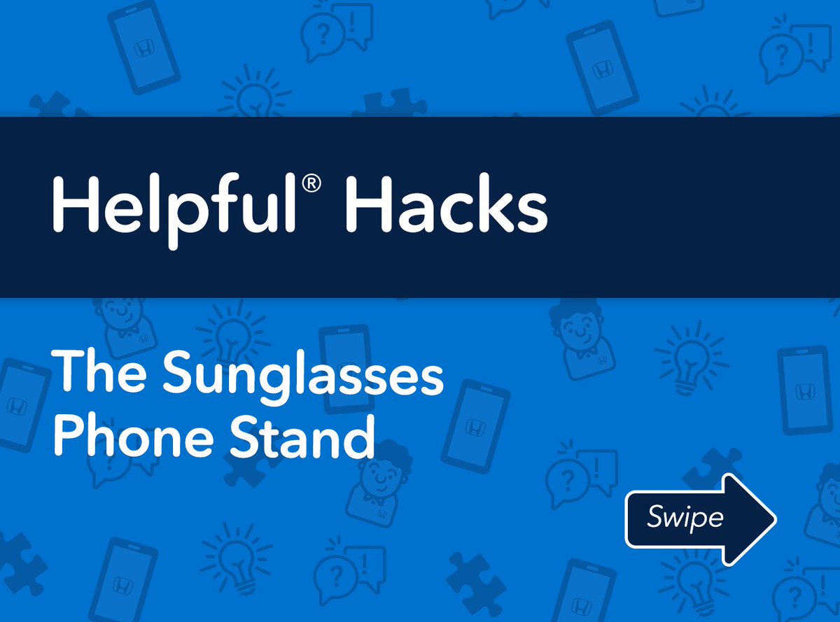 HelpfulHonda's tweet photo. In case you ever needed an impromptu stand for your phone. #HelpfulHacks #HelpfulHonda https://t.co/8pYU4YnpBW