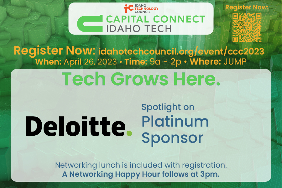 IDTechCouncil's tweet image. Capital Connect Conference 2023 is April 26.
Idaho Tech is financial service. Tech Grows Here. 
Register Now:
hubs.la/Q01JfjQt0

#idahotech #techgrowshere #technology #idaho #capitalconnect